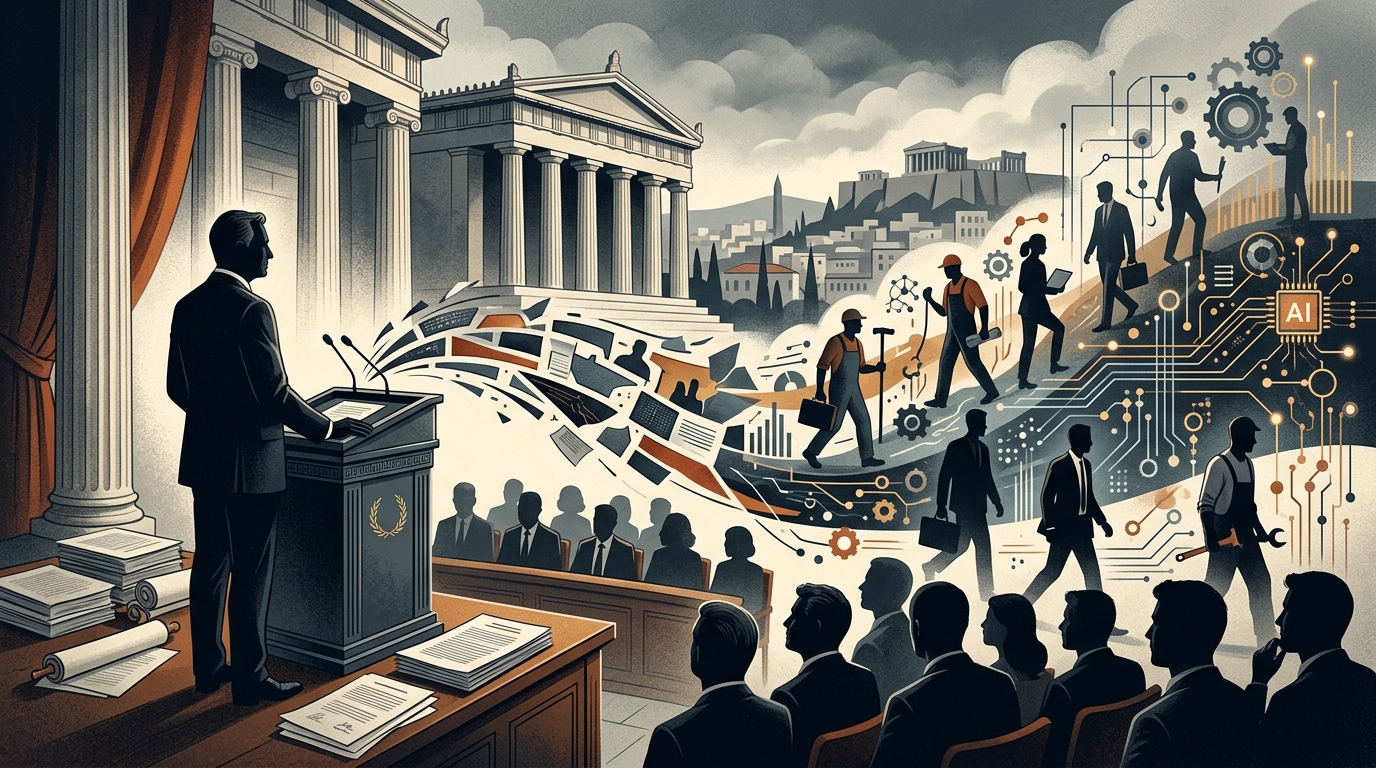 Ο Θεόδωρος Σκυλακάκης αναλύει την Τεχνητή Νοημοσύνη στην εργασία.