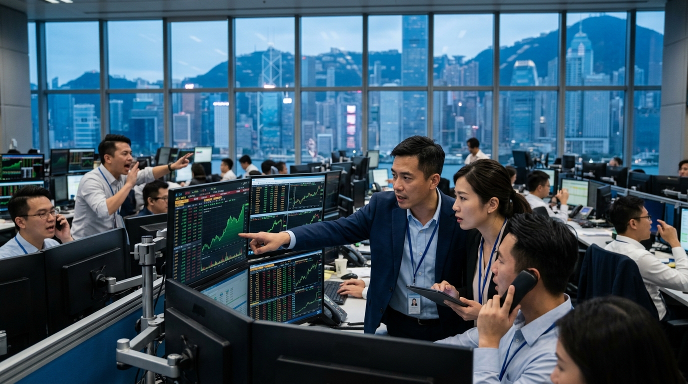 Alibaba and TSMC logos on a digital background representing the AI market.