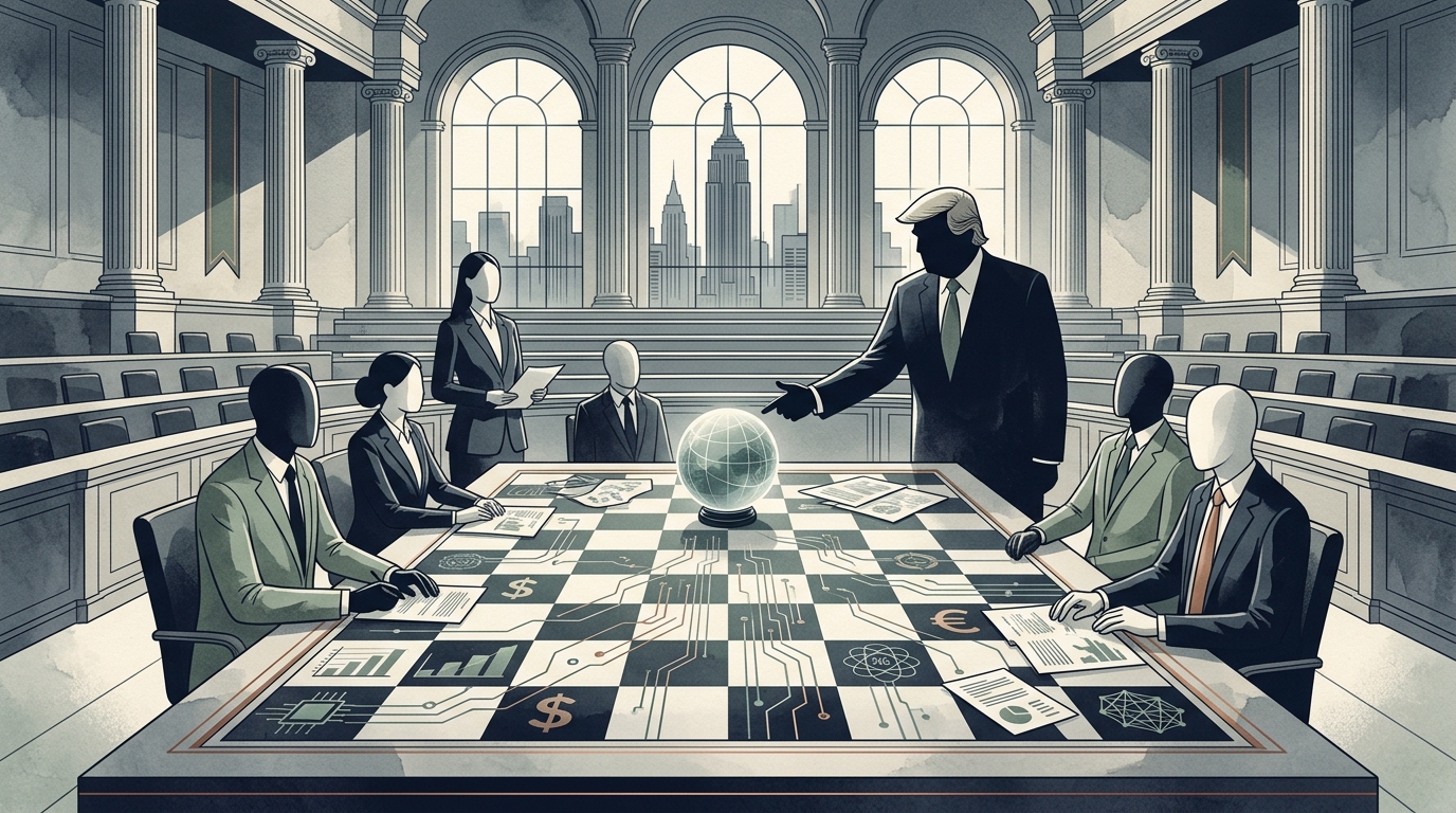 Donald Trump at the G7 summit discussing Artificial Intelligence and international trade.