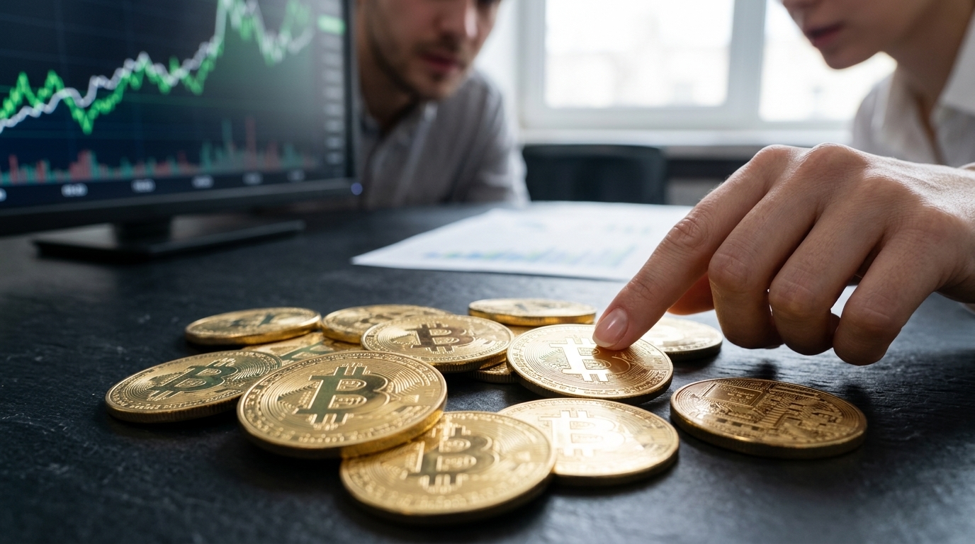 Digital chart showing Bitcoin price trends and a potential rally toward 85,000 dollars.
