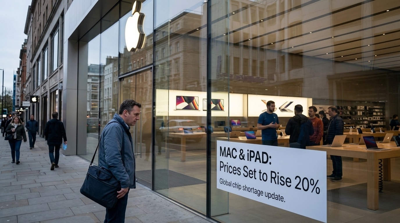 Apple: MacBook and iPad Prices Set to Rise by 20% as AI Gold Rush Triggers Global Chip Shortage