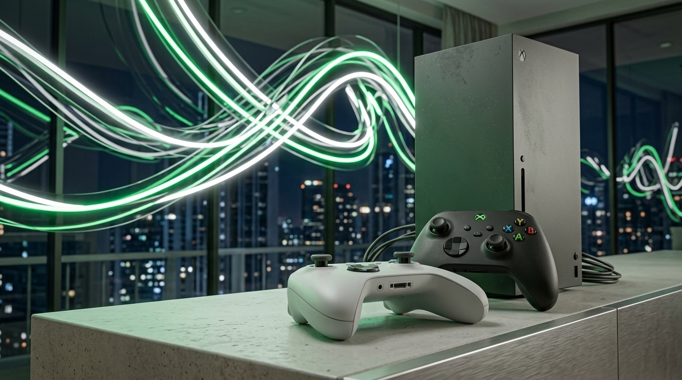 Κονσόλα Microsoft Xbox και εξαρτήματα μνήμης για Τεχνητή Νοημοσύνη.
