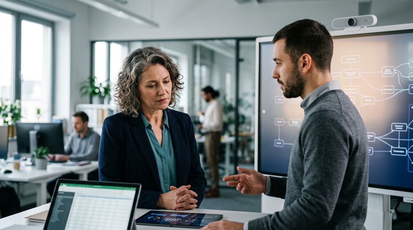Digital representation of AI in the workplace focusing on privacy and legal compliance.