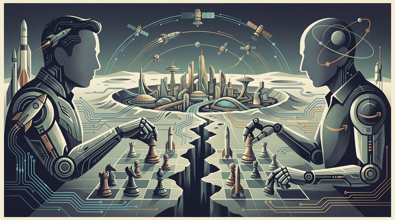 Musk vs. Bezos: The New Lunar Geopolitics and the Critical Role of Artificial Intelligence