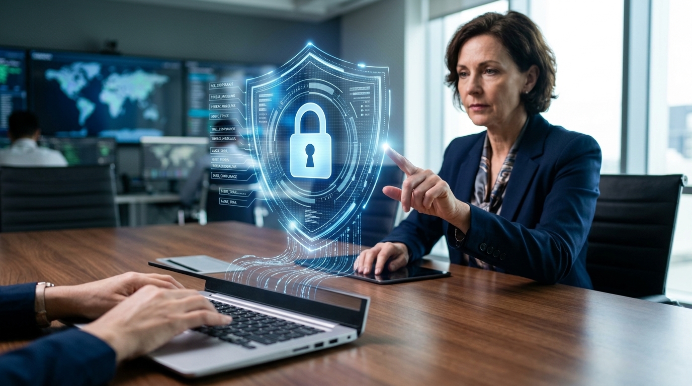 Odyssey Cybersecurity professional explaining digital defense and NIS2 compliance strategies.