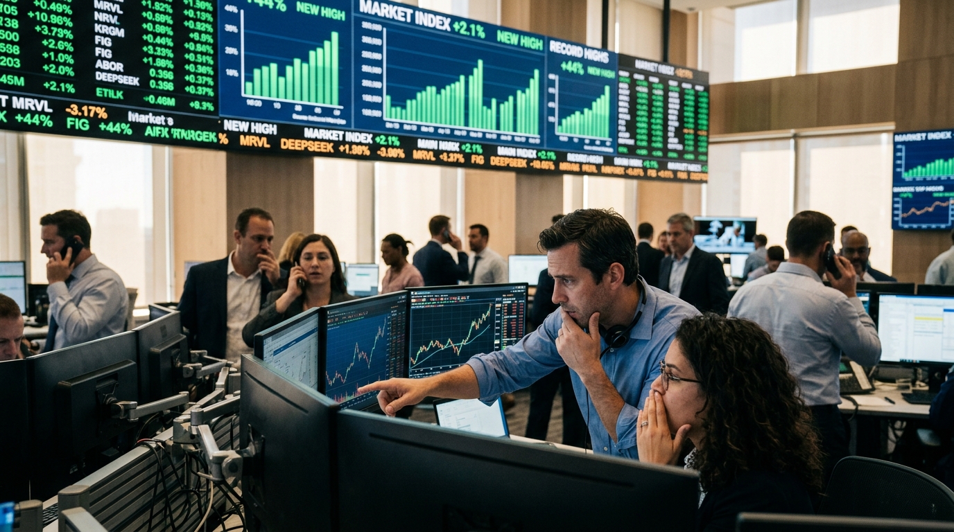The AI Capital Flood: DeepSeek's $7B Valuation, Marvell's Record Highs, and Figma's 44% Surge