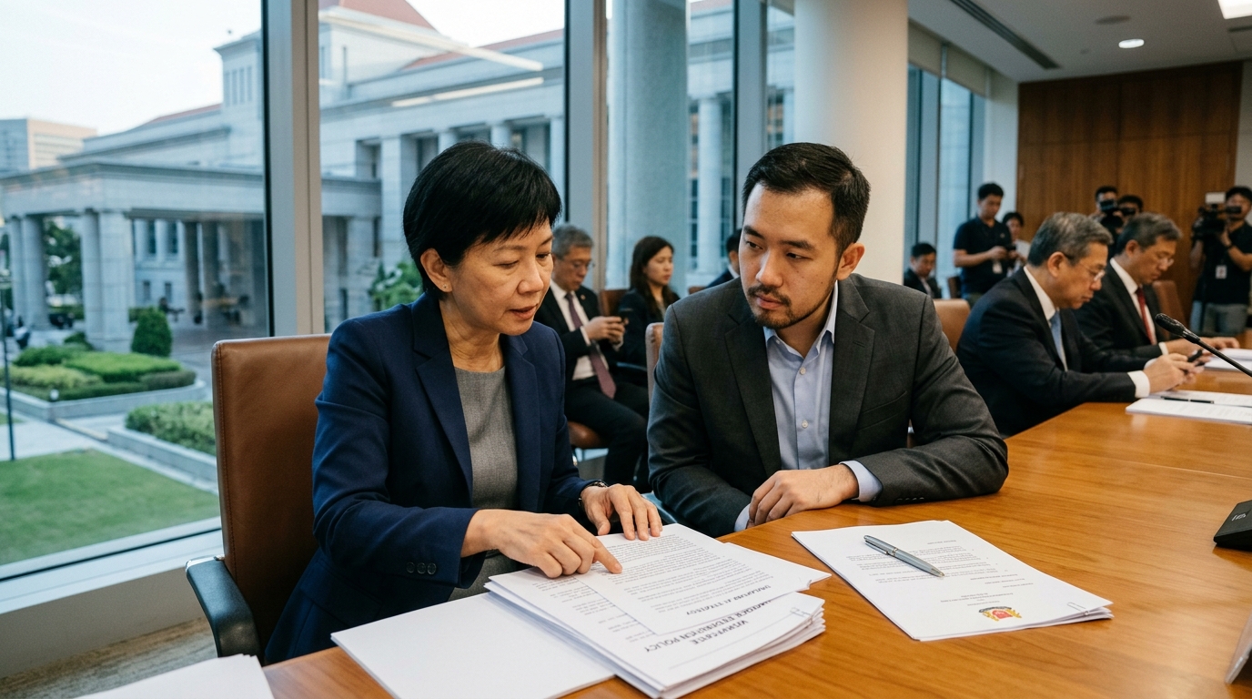 Modern banking environment in Singapore utilizing Artificial Intelligence.
