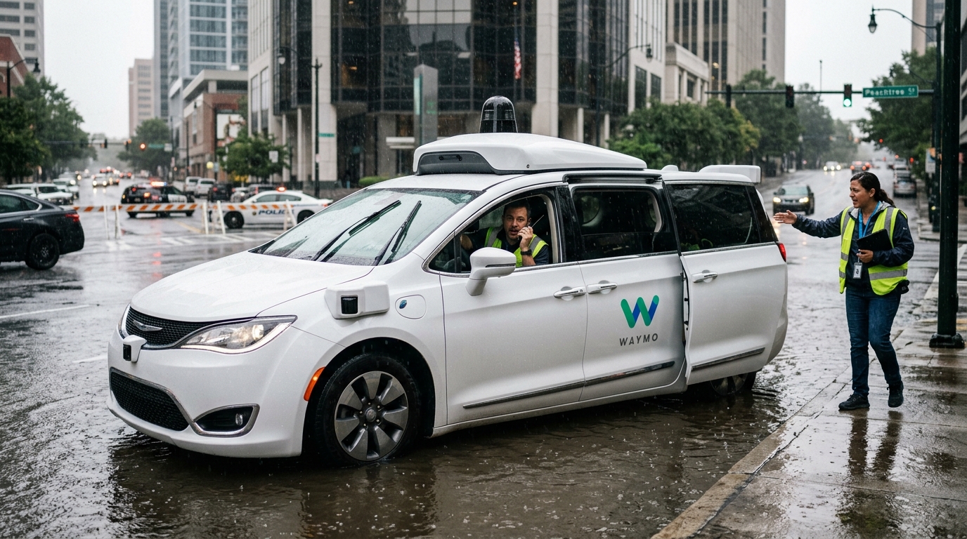 Waymo Suspends Service in Atlanta as Robotaxis Stumped by Floods