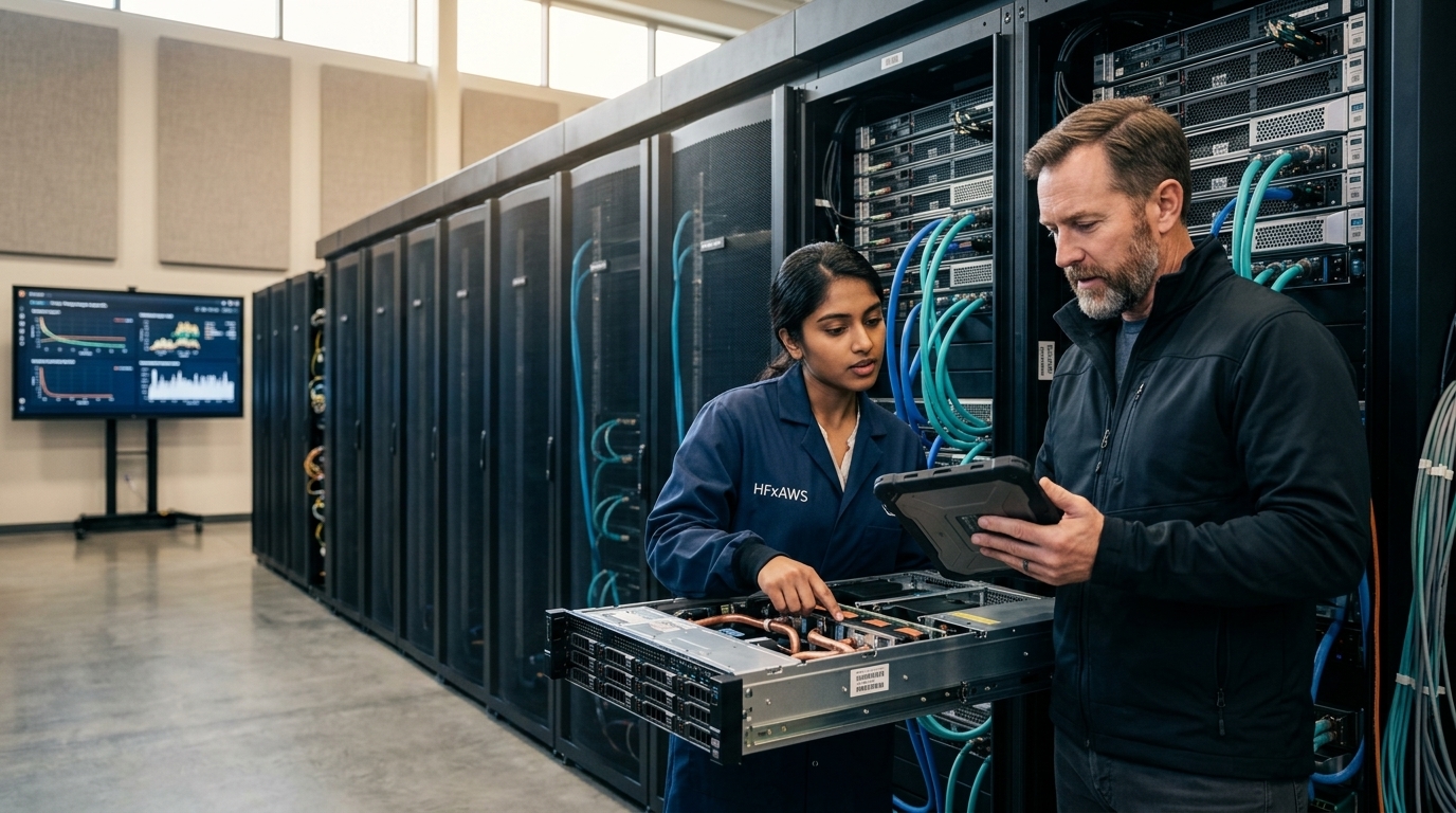 Υποδομές cloud της AWS για την εκπαίδευση μοντέλων AI της Hugging Face.
