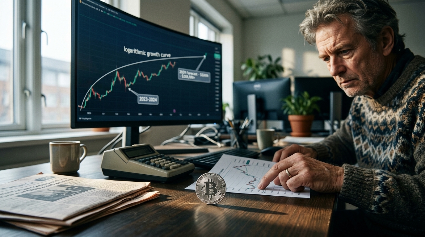 Διάγραμμα τιμής Bitcoin με την πρόβλεψη του Peter Brandt για το 2029.