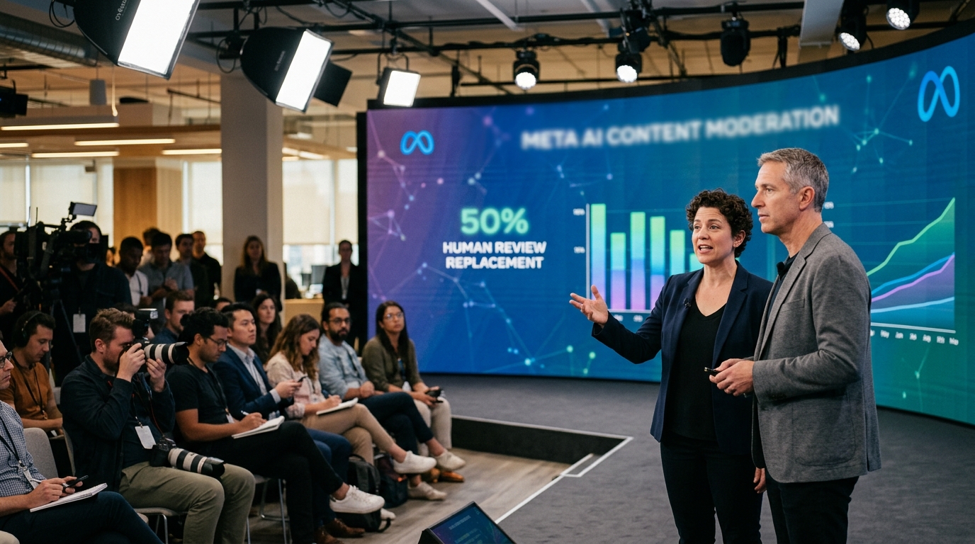 Meta Accelerates AI Content Moderation, Replacing 50% of Human Reviews