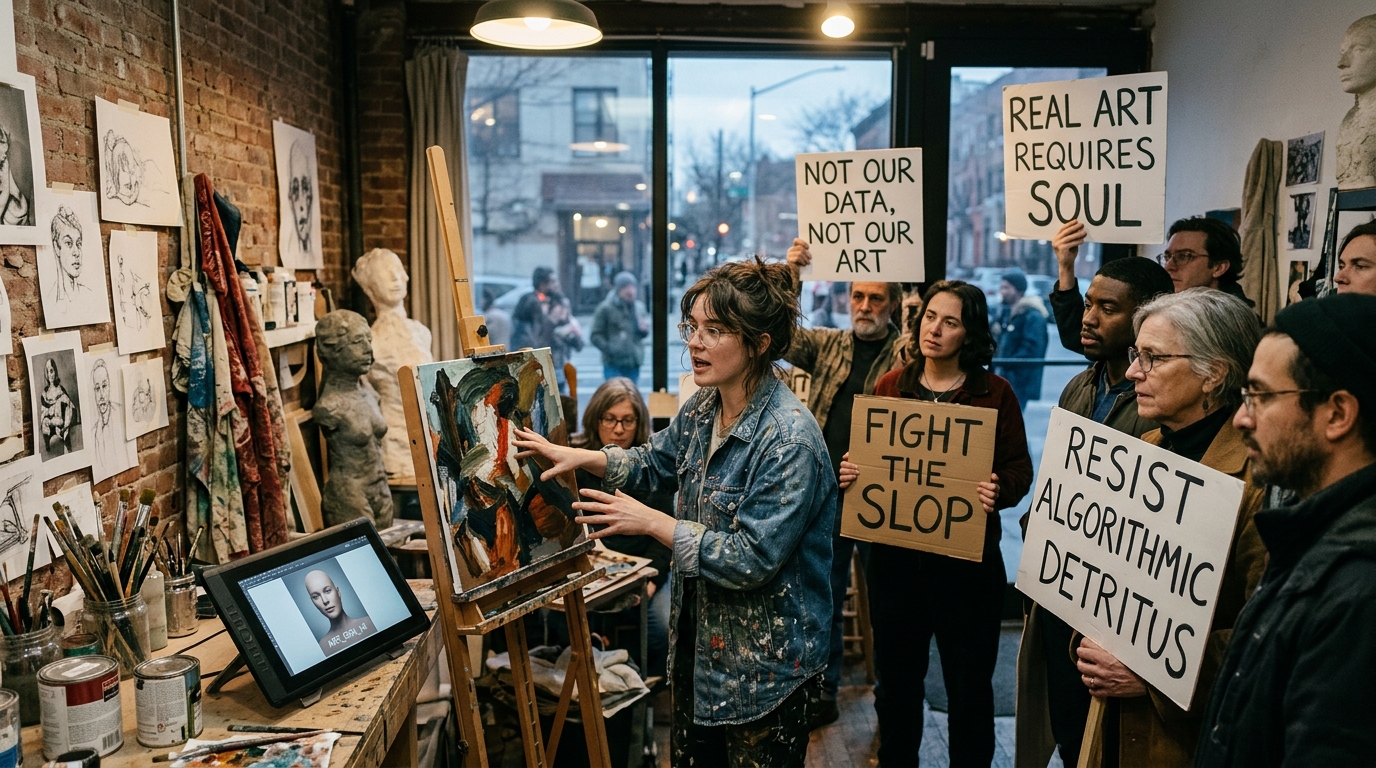 The ‘Anti-Slop’ Rebellion: Artists Fight Back Against the Algorithmic Flood of AI Content