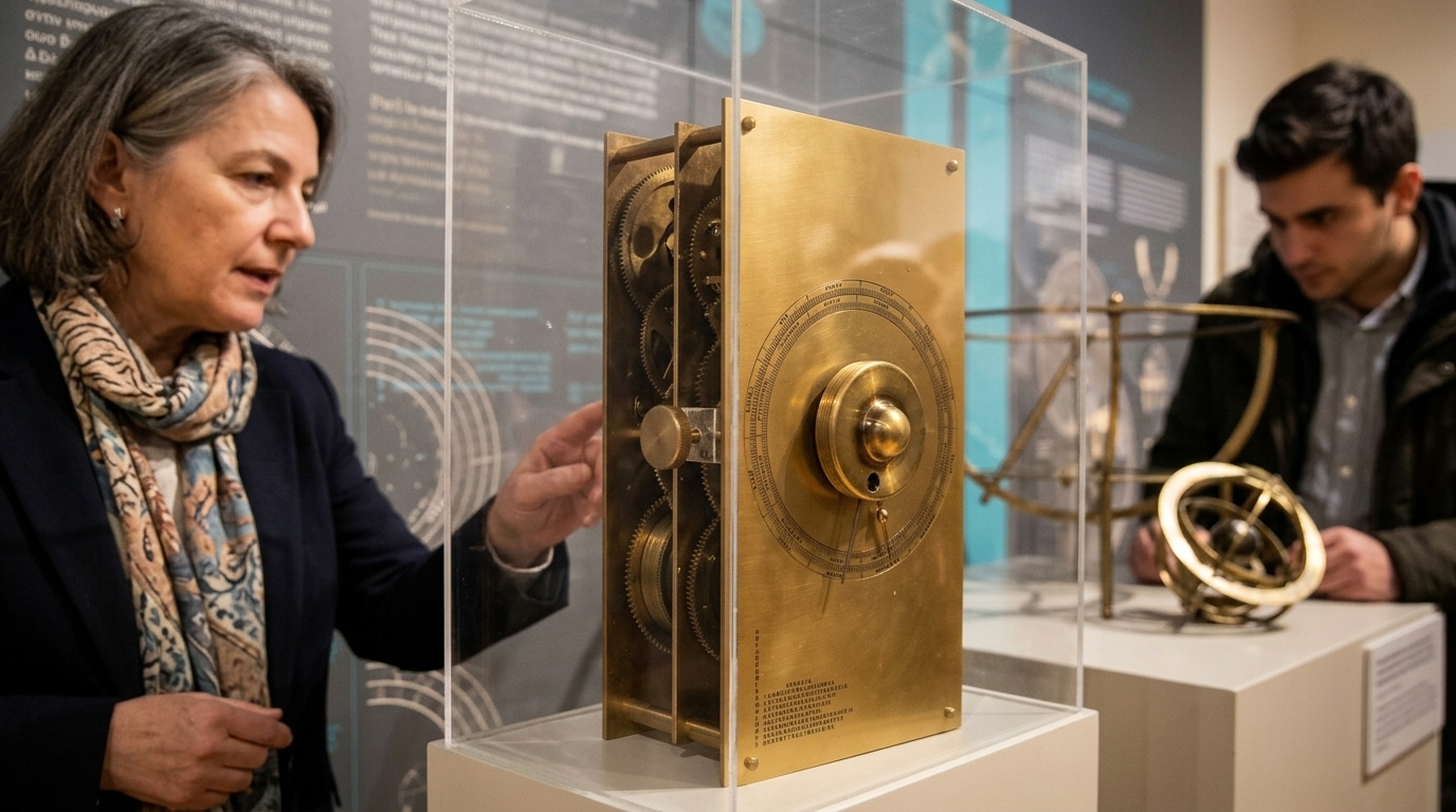 Functional replica of the Antikythera Mechanism at the Kotsanas Museum.