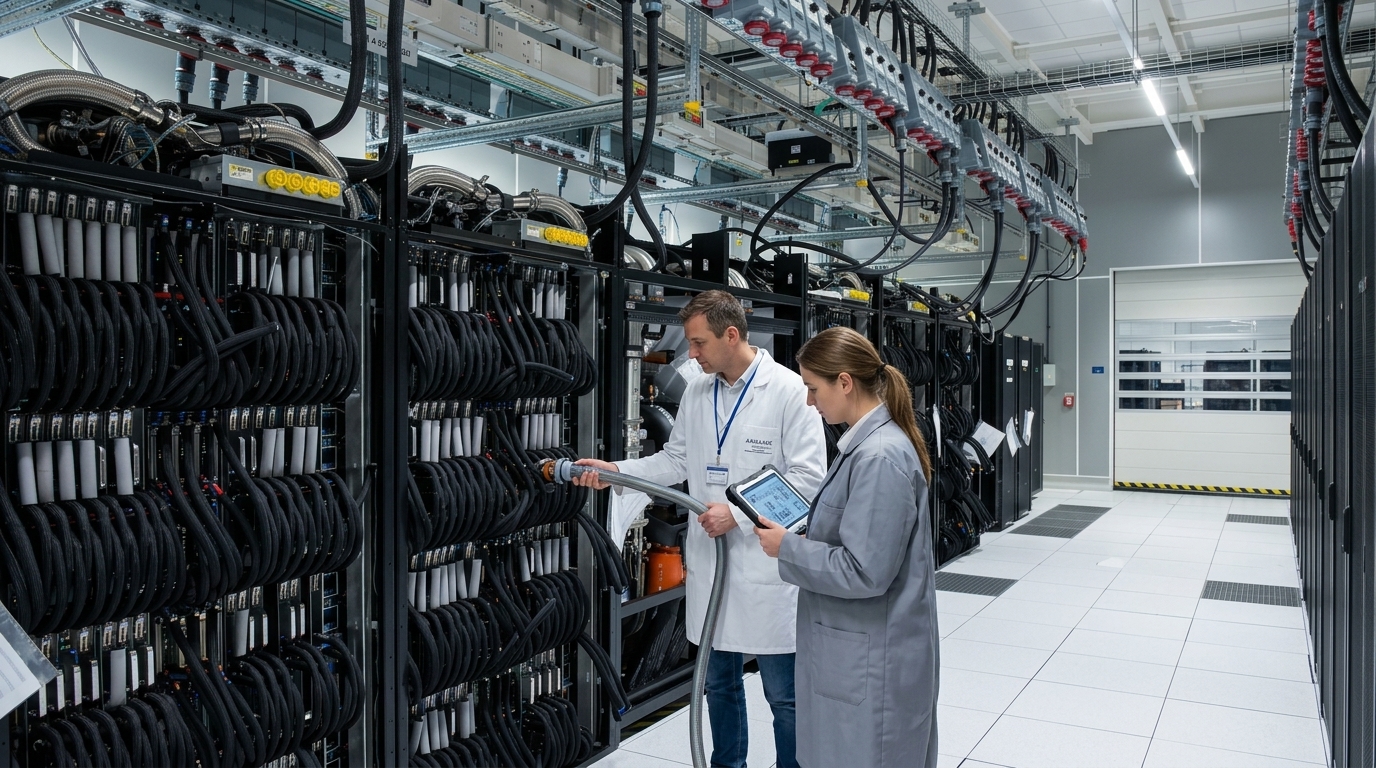 The Daedalus supercomputer in Lavrion, Greece, designed for AI and high-performance computing.
