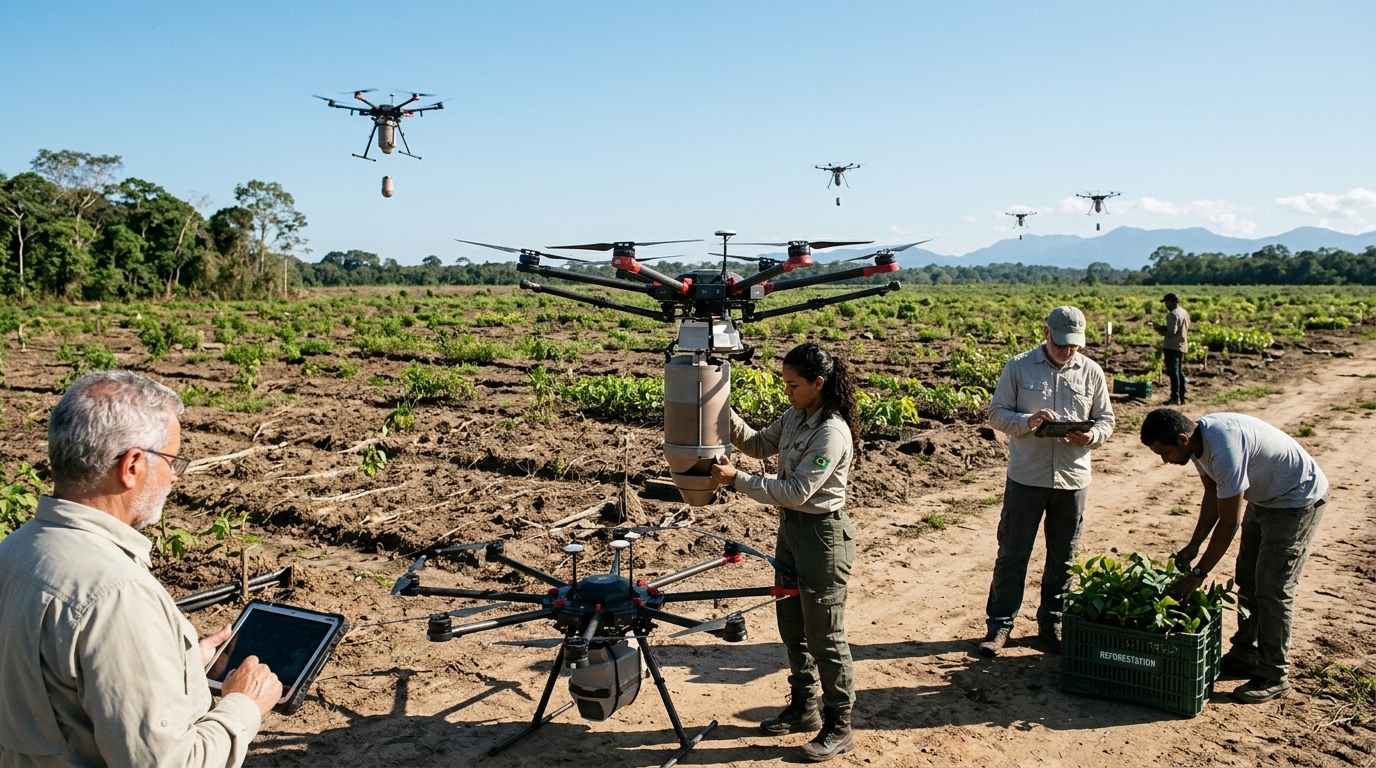 From NASA to Reforestation: Drones 'Planting' 40 Million Trees Annually in the Amazon and California