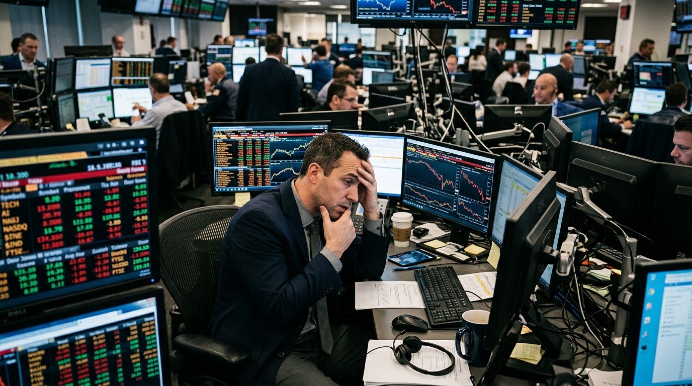 Digital programming code and AI symbols overlaid on financial charts representing AI coding costs.