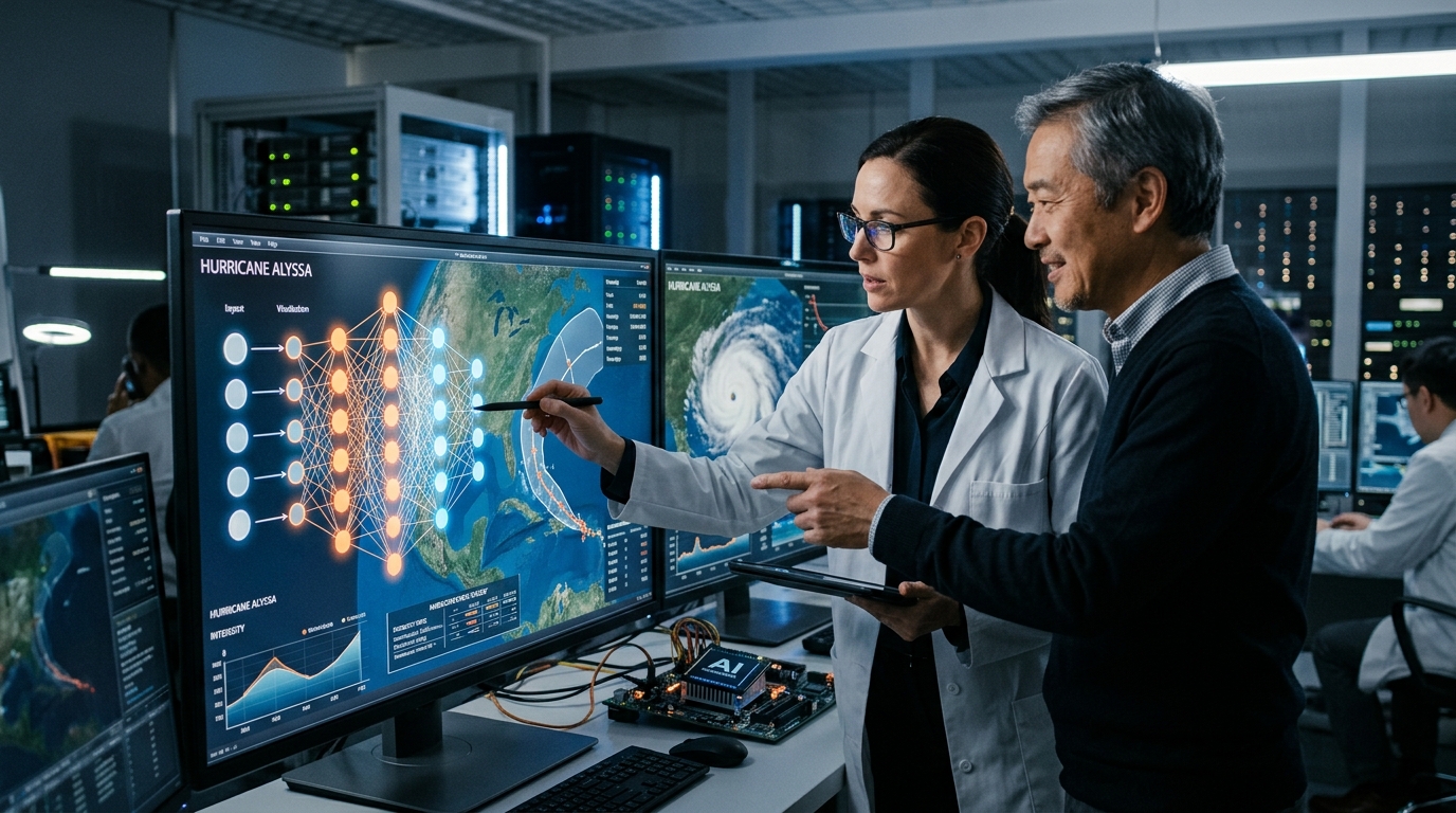 AI and Hurricanes: The Alliance of Machine Speed and Human Insight in Extreme Weather Forecasting