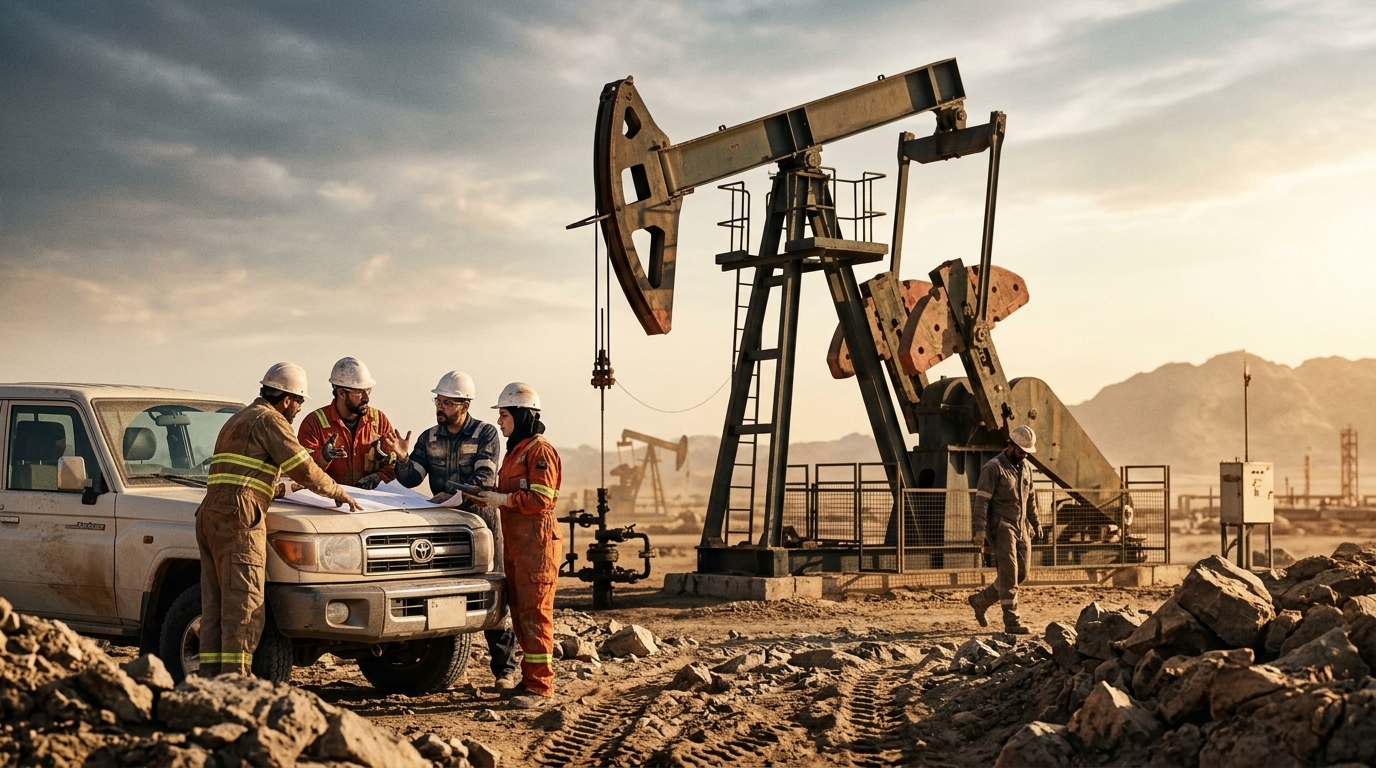 Oil market charts and OPEC+ logo against a global map background.