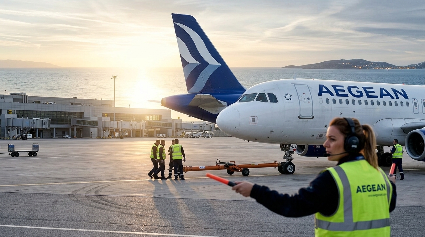 Aegean Airlines aircraft in flight, symbolizing the company's growth and dividend rewards.