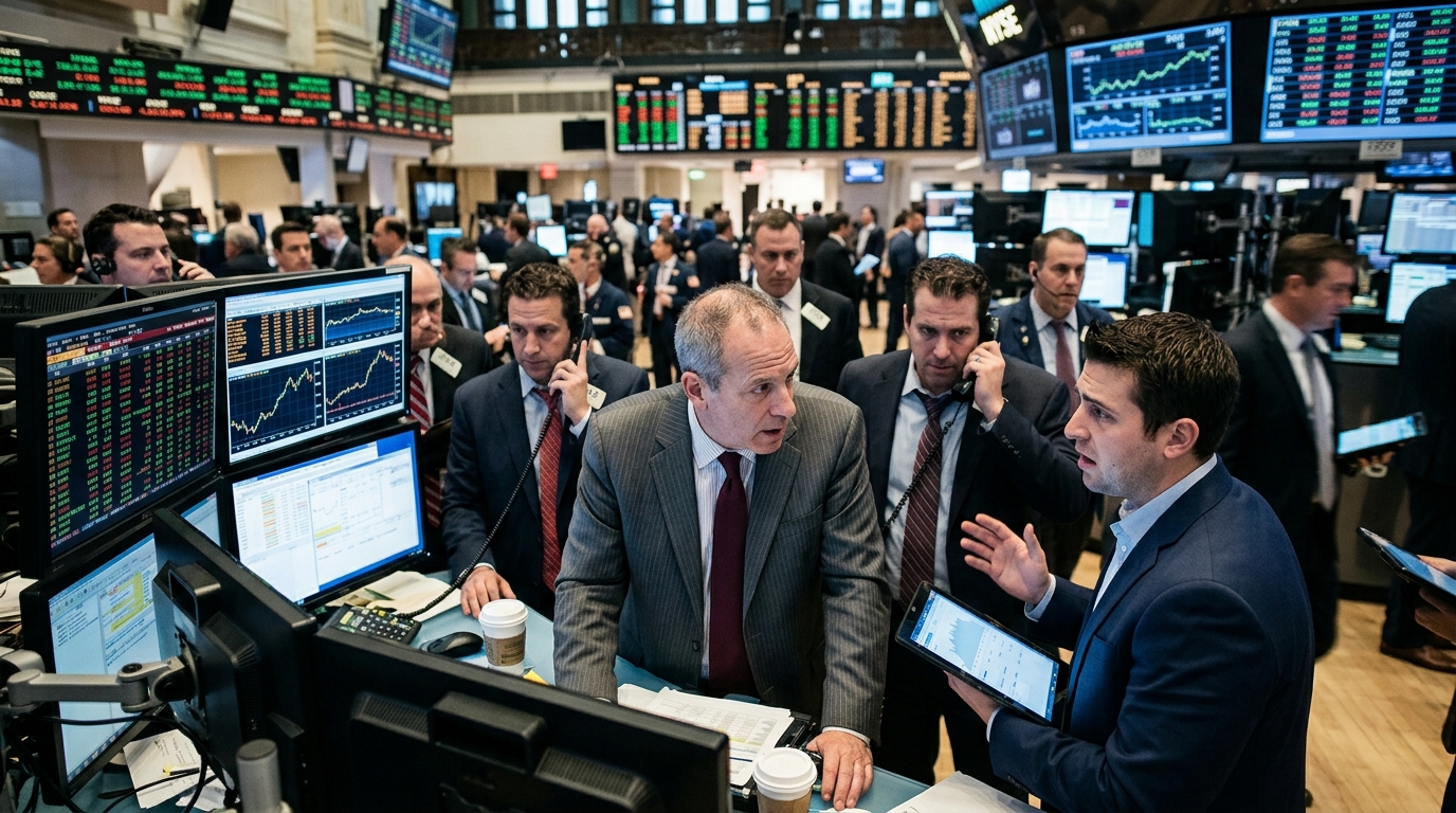 Corporate executives reviewing financial charts showing AI ROI and investment costs.