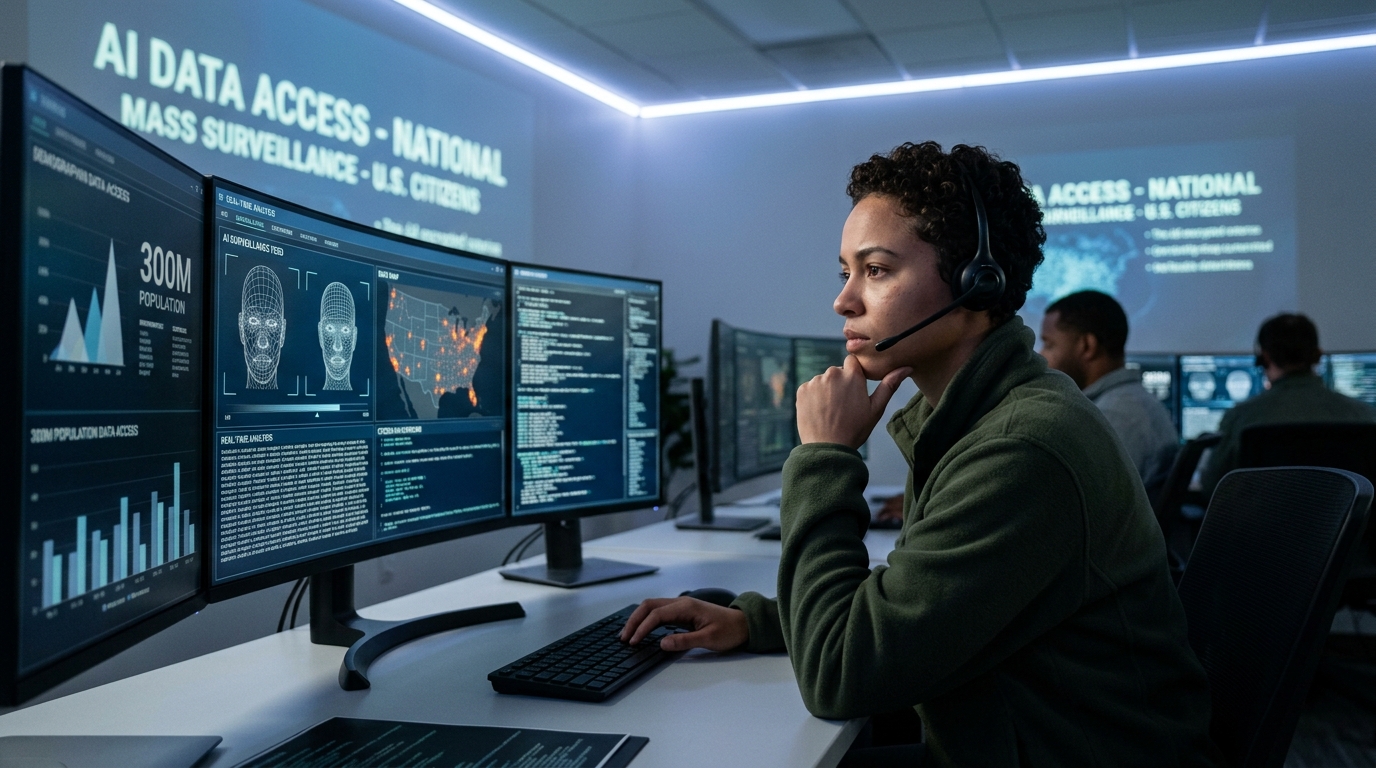 The AI Panopticon: US Mass Surveillance and the Erosion of Privacy for 300 Million Citizens