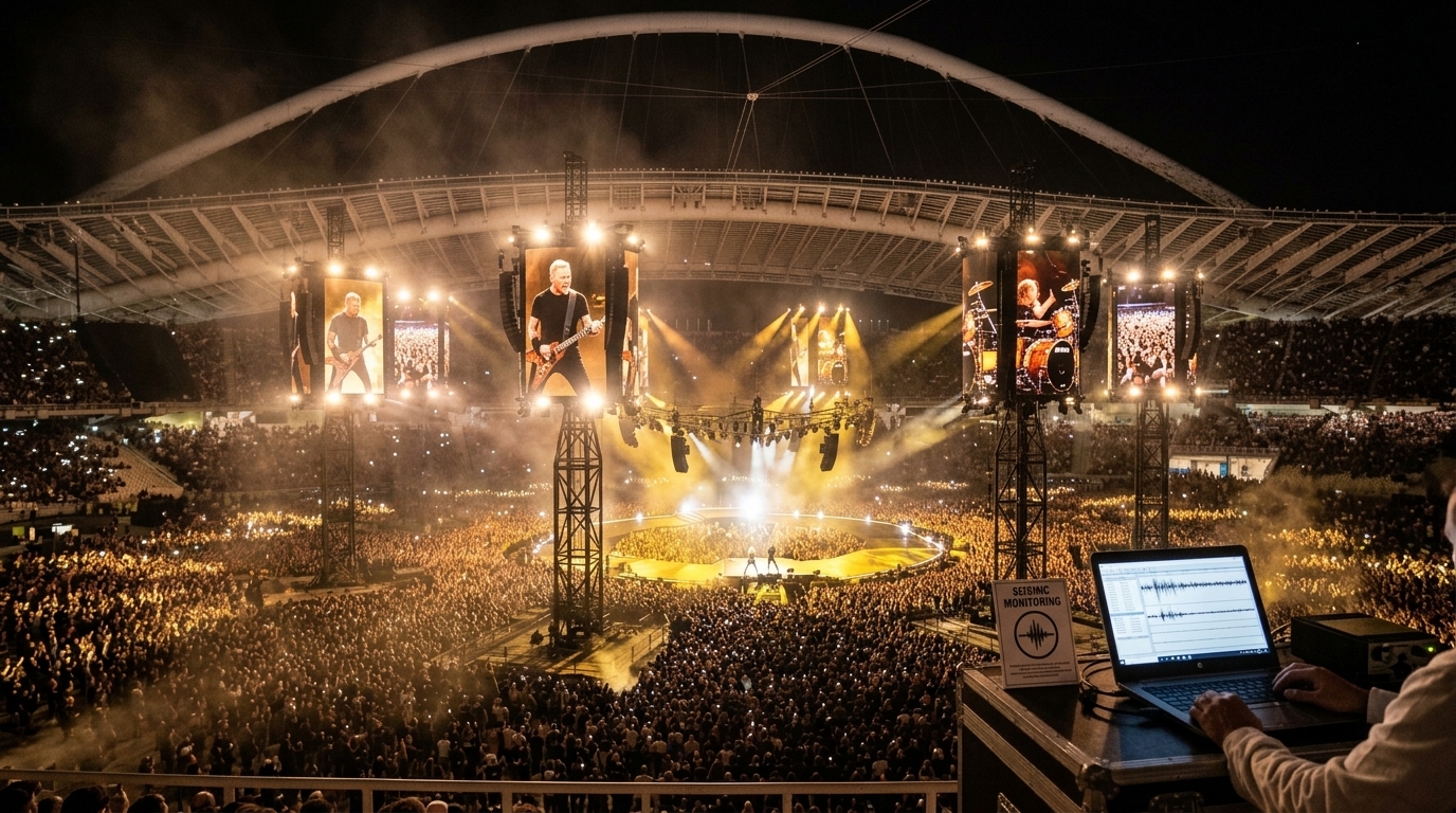 When Music Shakes the Earth: Scientific Analysis of Metallica's Seismic Impact at OAKA