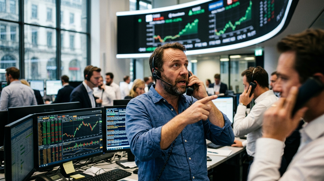 Stock market chart showing the surge of European AI stocks in the tech sector.