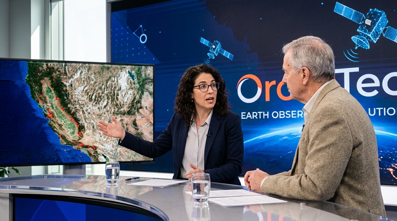 Satellite wildfire surveillance using AI technology by OroraTech.