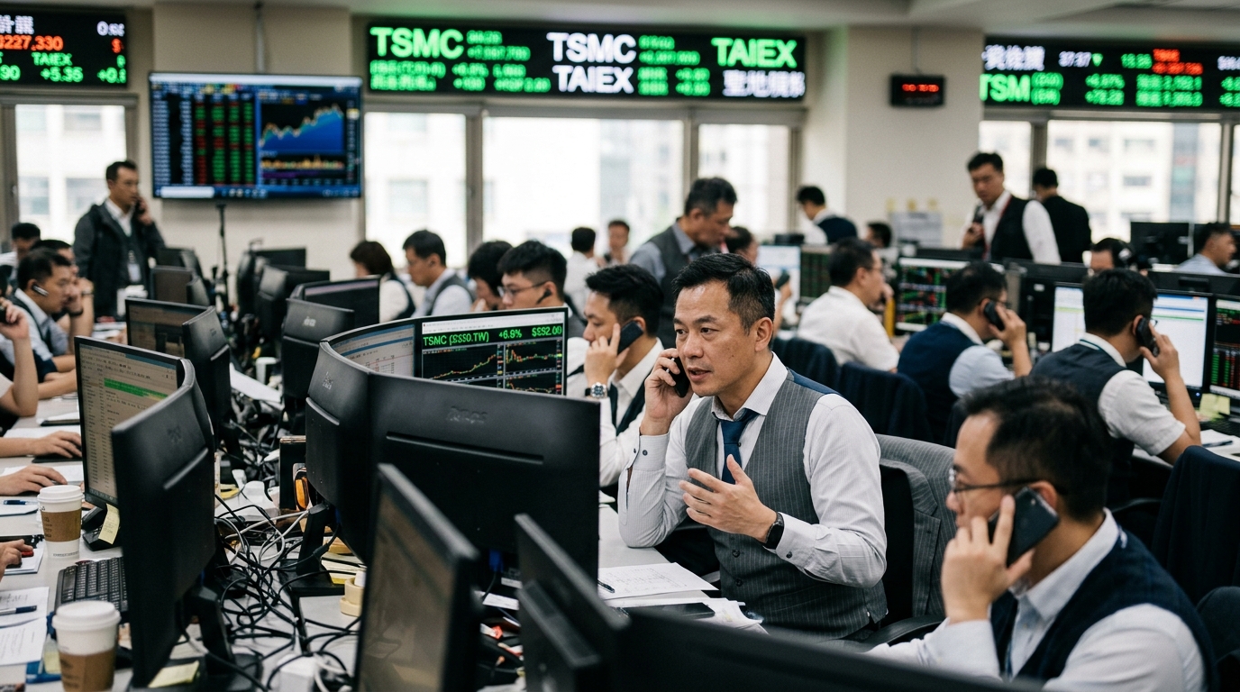TSMC stock price charts showing growth on the Taiwan exchange.