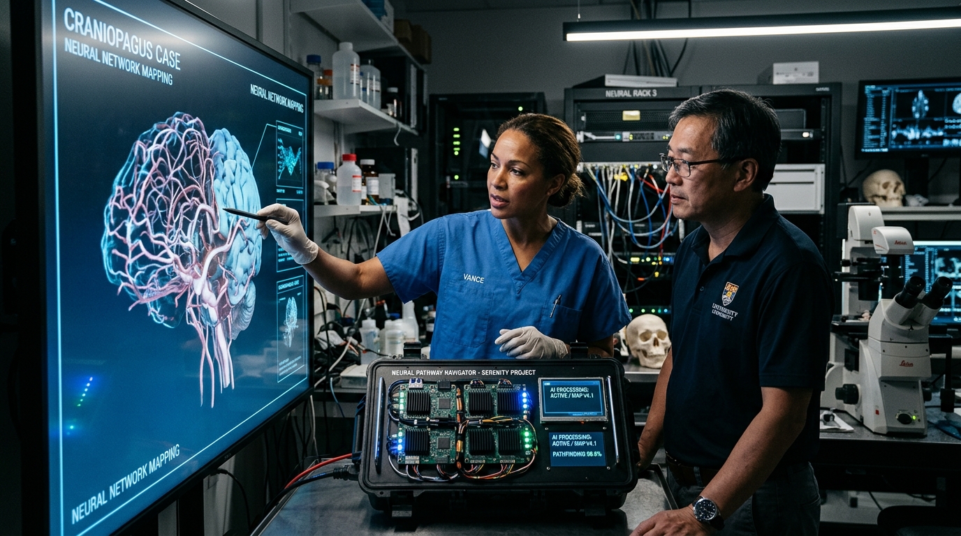 The Digital Anatomy of Hope: How AI Guided a 40-Hour Surgical Marathon to Separate Craniopagus Twins