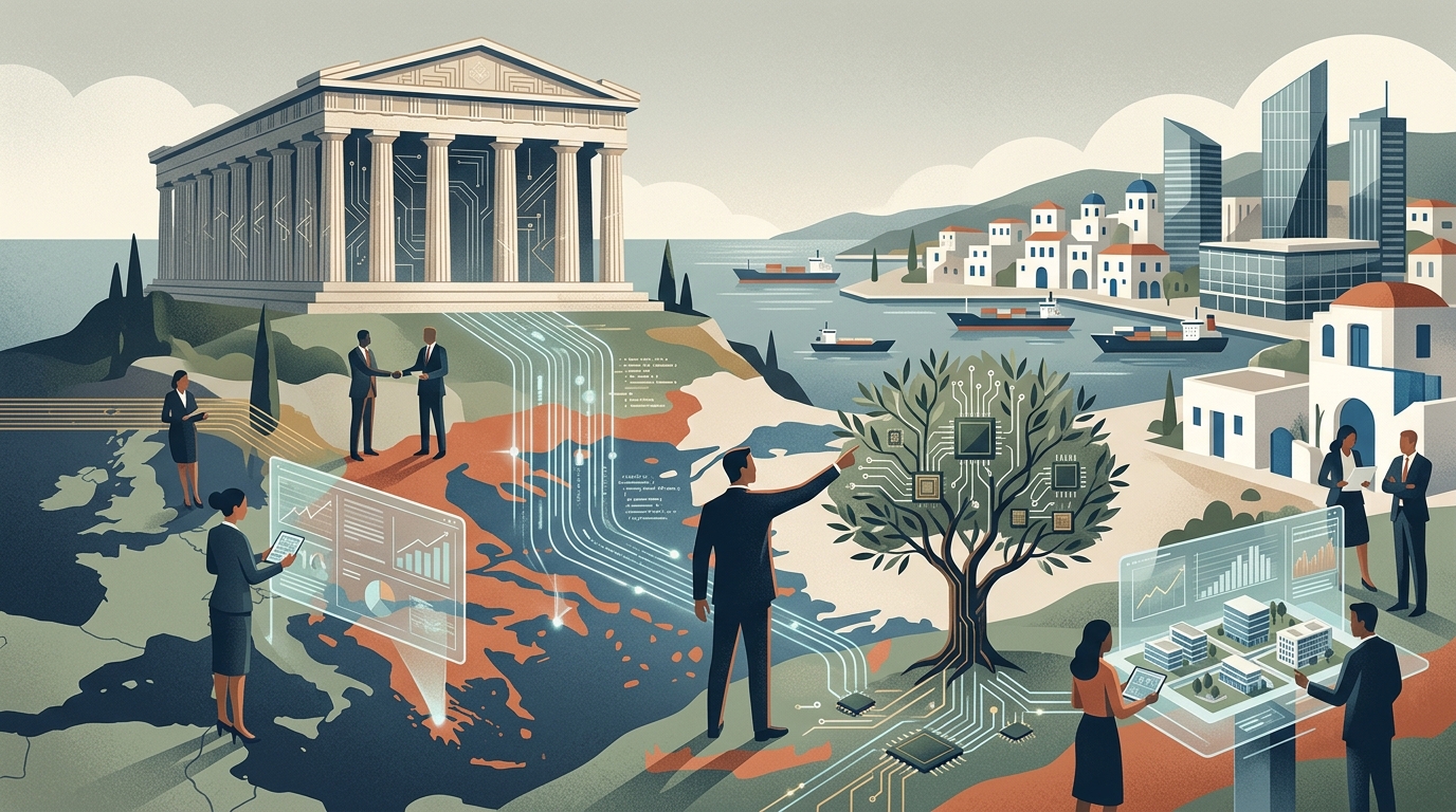 ACCI President Giannis Bratakos discussing innovation investment in Greece.