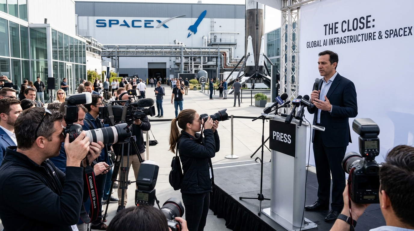 Εκτόξευση πυραύλου SpaceX και δορυφόροι Starlink για την υποδομή AI.