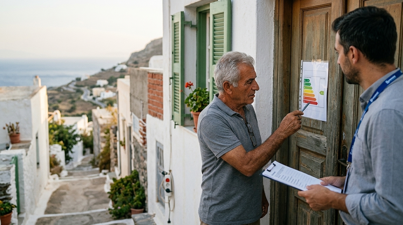 Σπίτι με φωτοβολταϊκά και θερμομόνωση για το πρόγραμμα Εξοικονομώ.