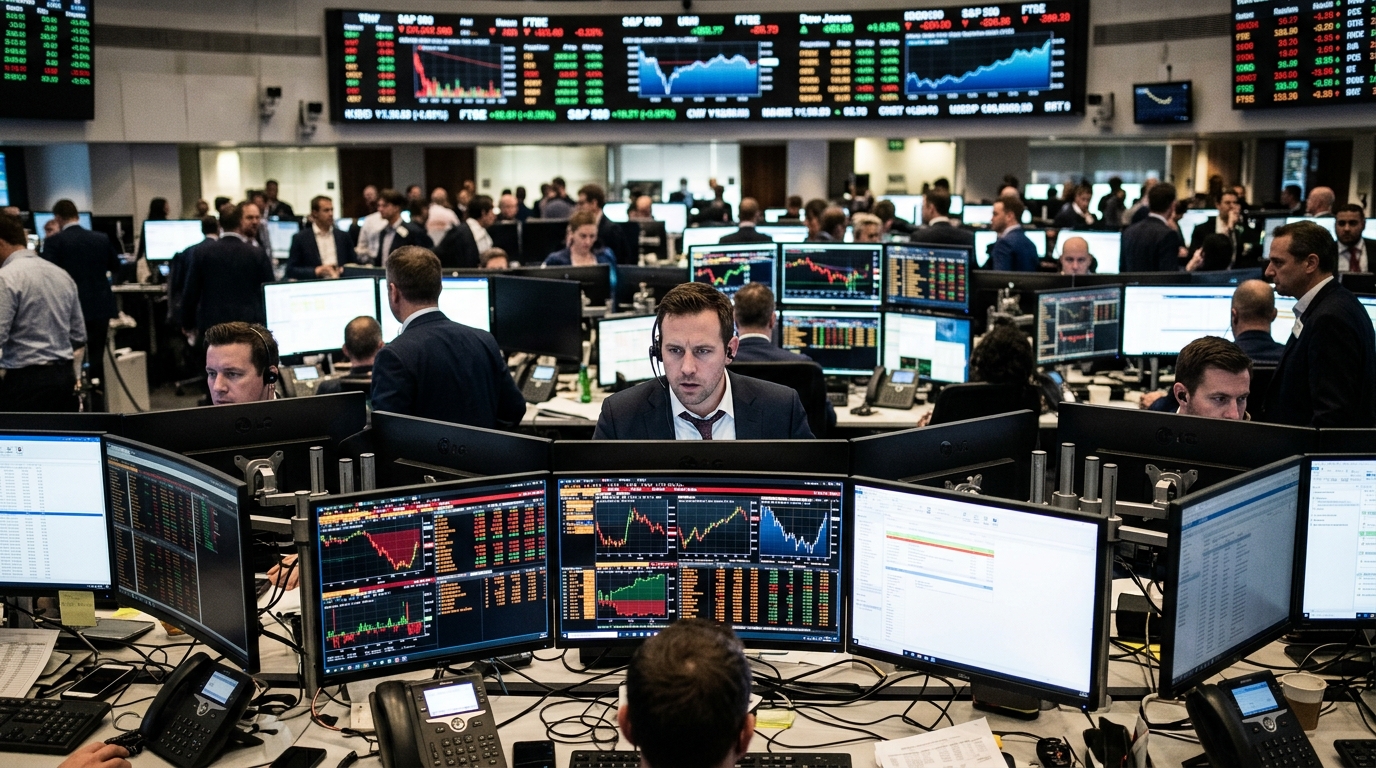 Digital representation of AI in banking and autonomous decision-making.