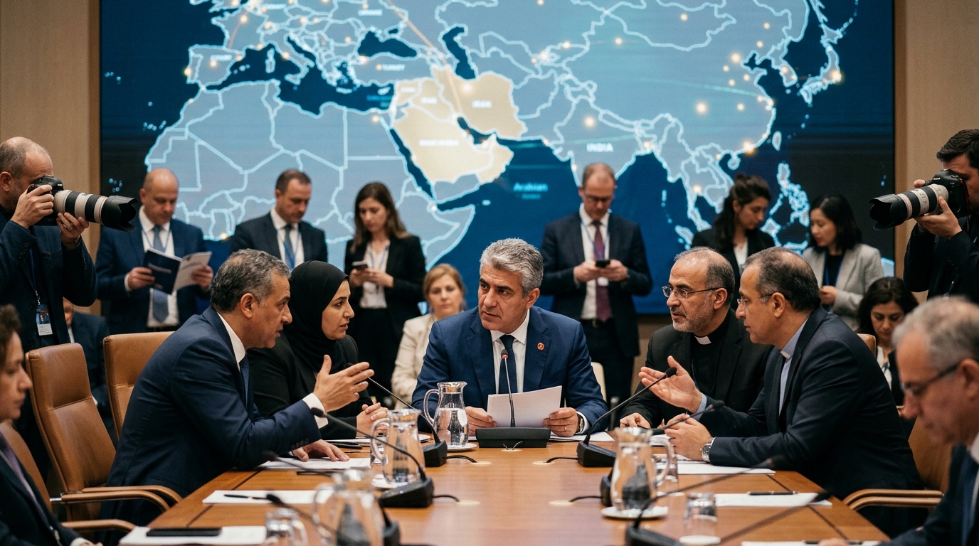 Γράφημα διεθνών αγορών με στοιχεία για την Τεχνητή Νοημοσύνη και γεωπολιτικές εντάσεις.