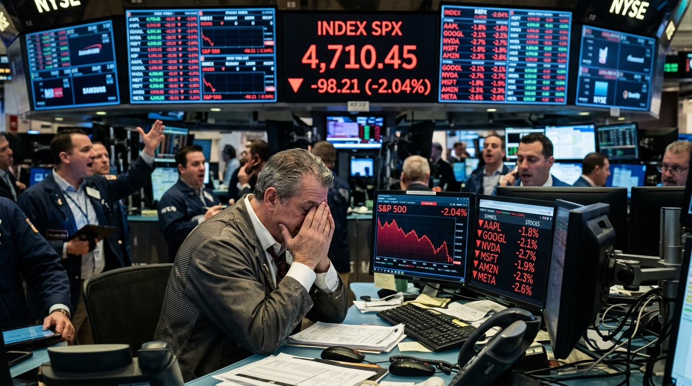 Wall Street Shivers: AI Stocks Lead S&P 500 in a 2% Market Retreat