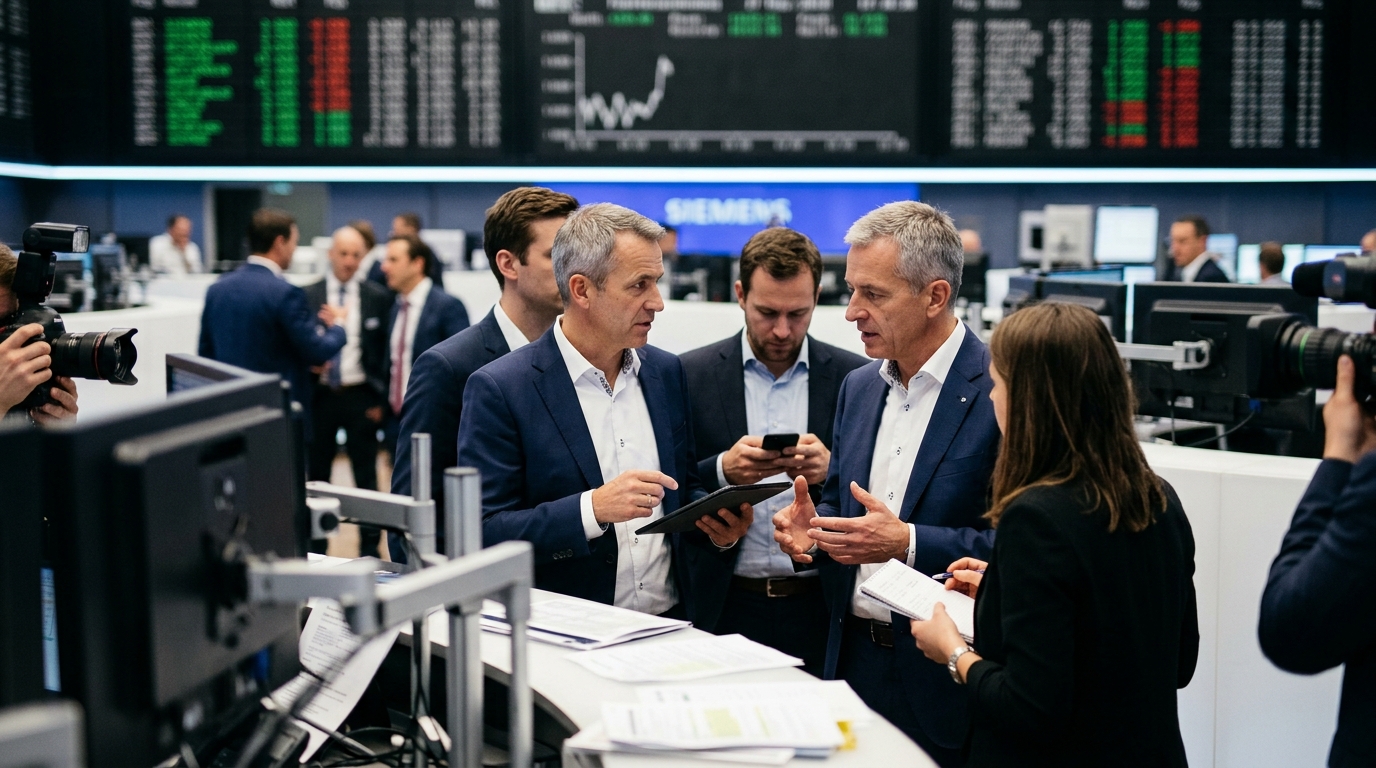 Εγκαταστάσεις της Siemens που συμβολίζουν την επένδυση 1 δισ. δολαρίων στη βιομηχανία και τις νέες θέσεις εργασίας.