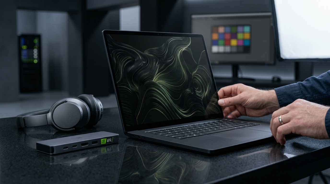 Ο νέος φορητός υπολογιστής Microsoft Surface Laptop Ultra με τεχνολογία Nvidia RTX Spark.