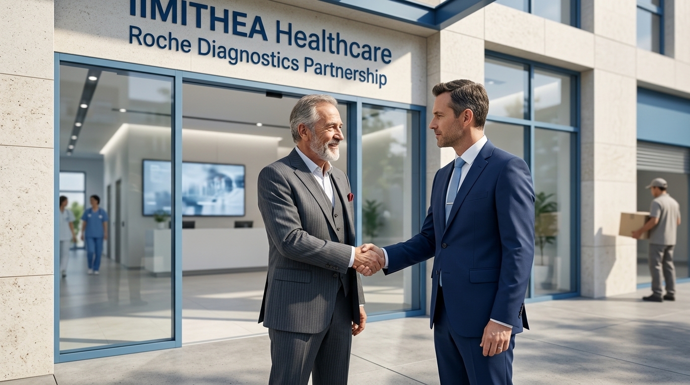 Modern laboratory featuring Roche Diagnostics automation and AI technology in Greece.