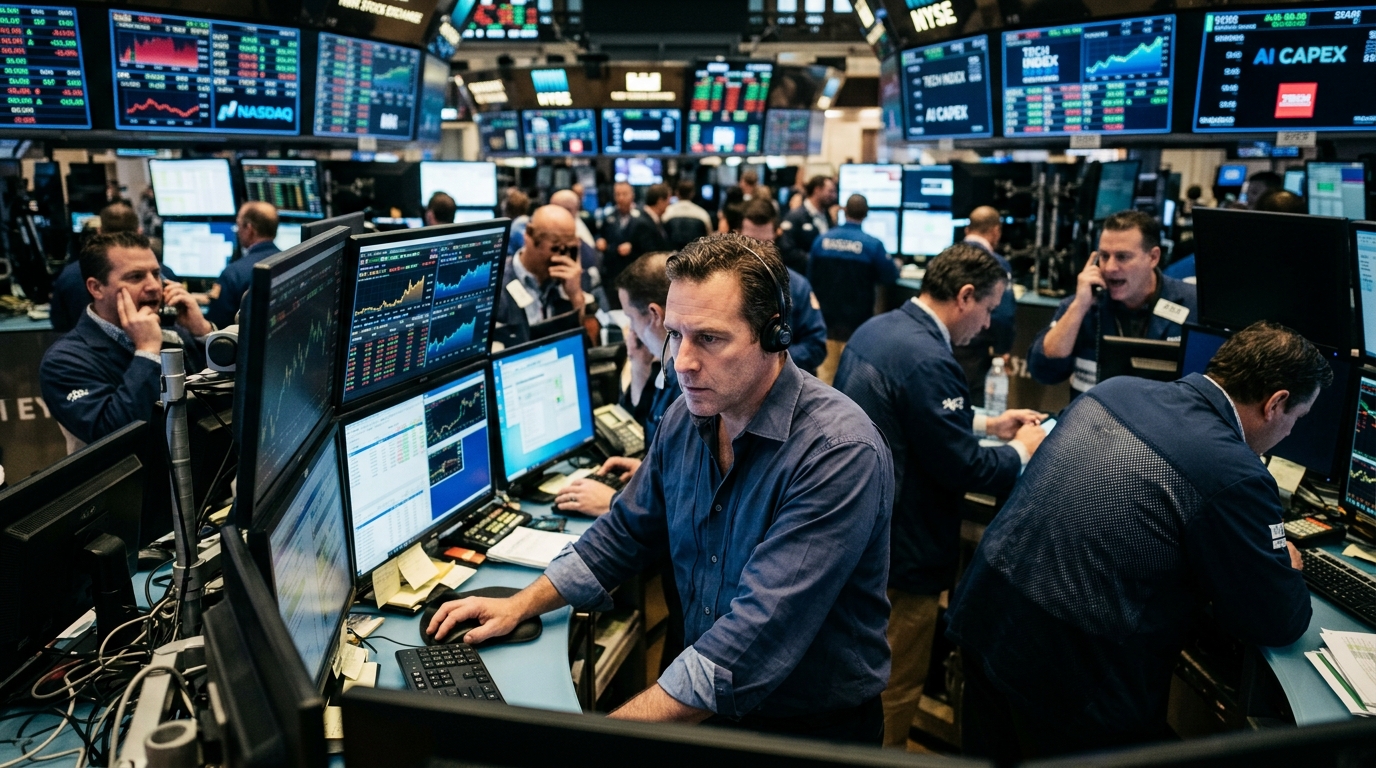 Modern data center representing AI investment and Big Tech infrastructure growth.