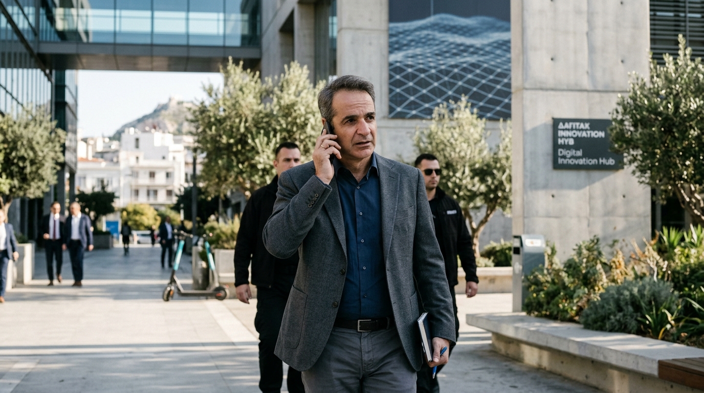 Ψηφιακή απεικόνιση deepfake τεχνολογίας που στοχεύει την εθνική ασφάλεια και τον Θάνο Ντόκο.