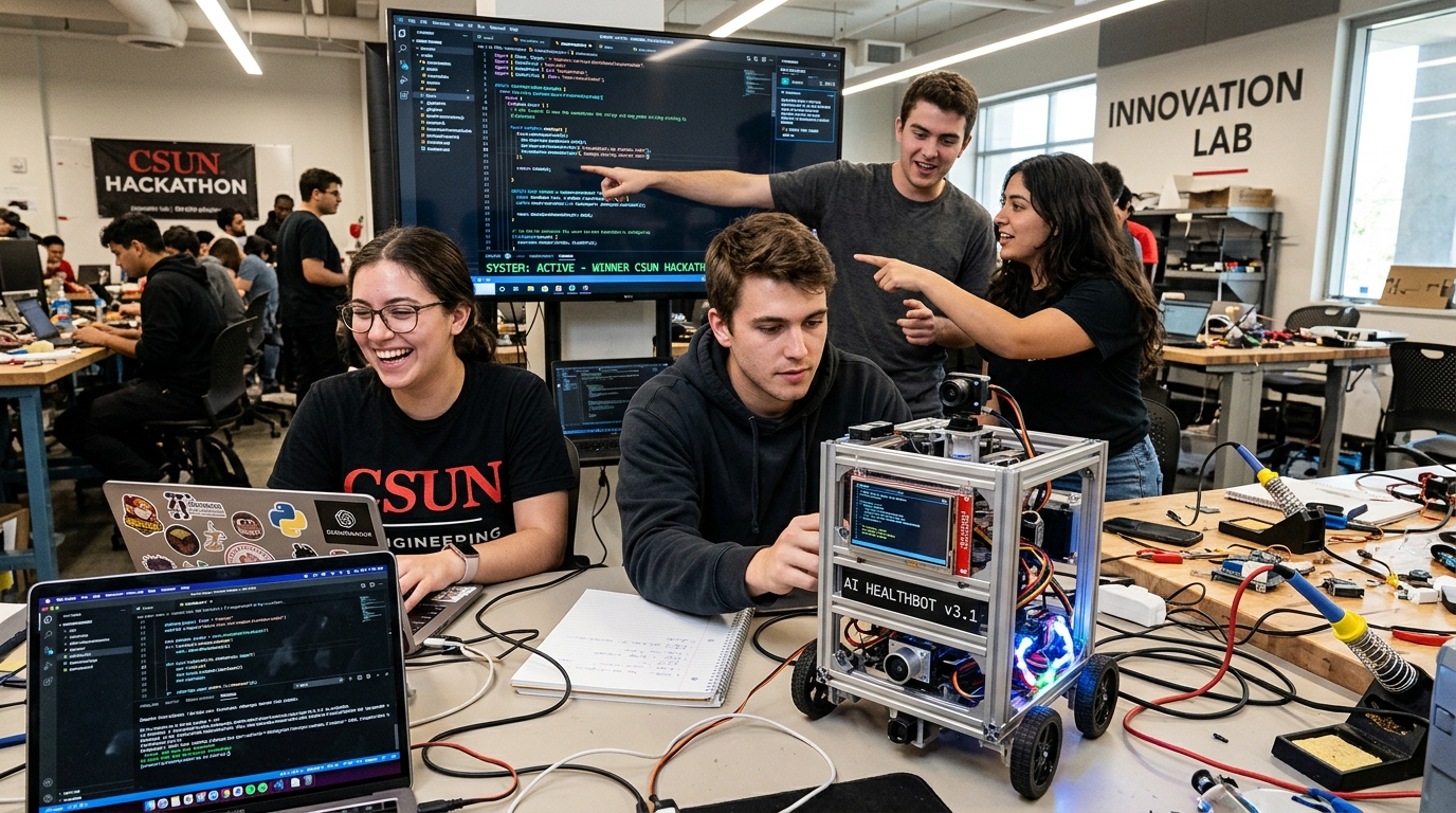 The Revolution of Student Innovation: AI-Enhanced Healthcare Robot Wins CSUN Hackathon