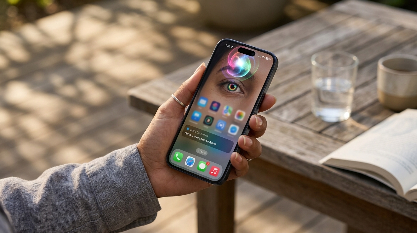 The new Siri AI interface displayed on an iPhone screen running iOS 27.