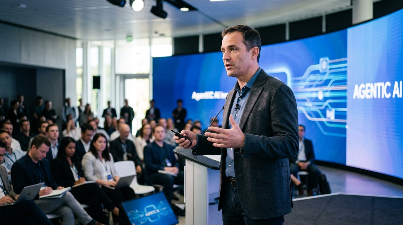 Το λογότυπο της Alibaba σε ψηφιακό περιβάλλον Agentic AI.