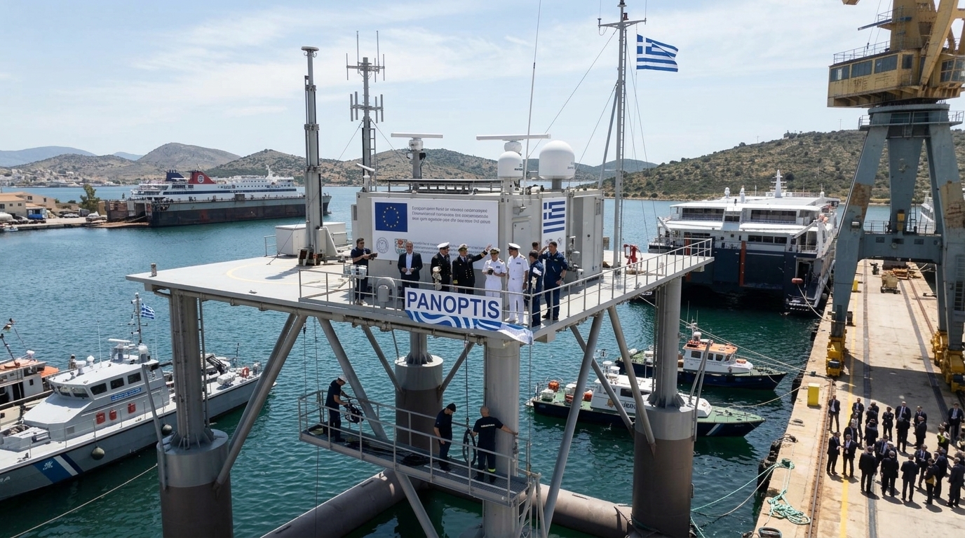 Η μη επανδρωμένη πλατφόρμα Πανόπτης των Ναυπηγείων Σαλαμίνας για θαλάσσια επιτήρηση.