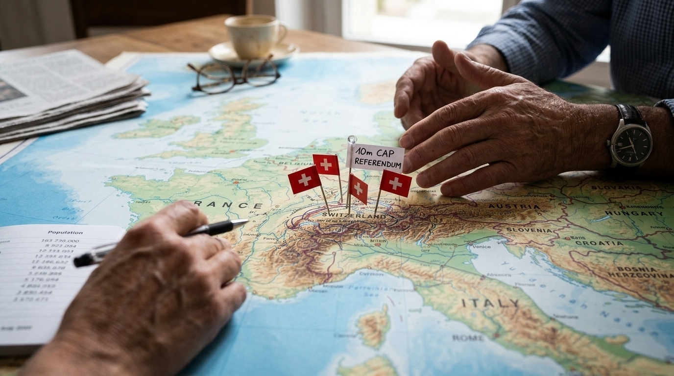 Voting ballot for the Switzerland referendum on population growth limits.