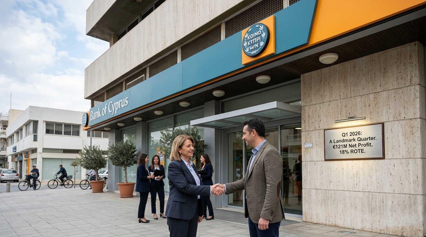 Τράπεζα Κύπρου: Η ολική επαναφορά με κέρδη 121 εκατ. ευρώ και ROTE 18% το α’ τρίμηνο του 2026
