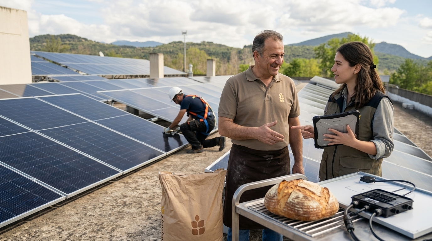 Εγκατάσταση φωτοβολταϊκών Greenvolt Next στις εγκαταστάσεις Γιολδάσης για ενεργειακή αυτονομία.