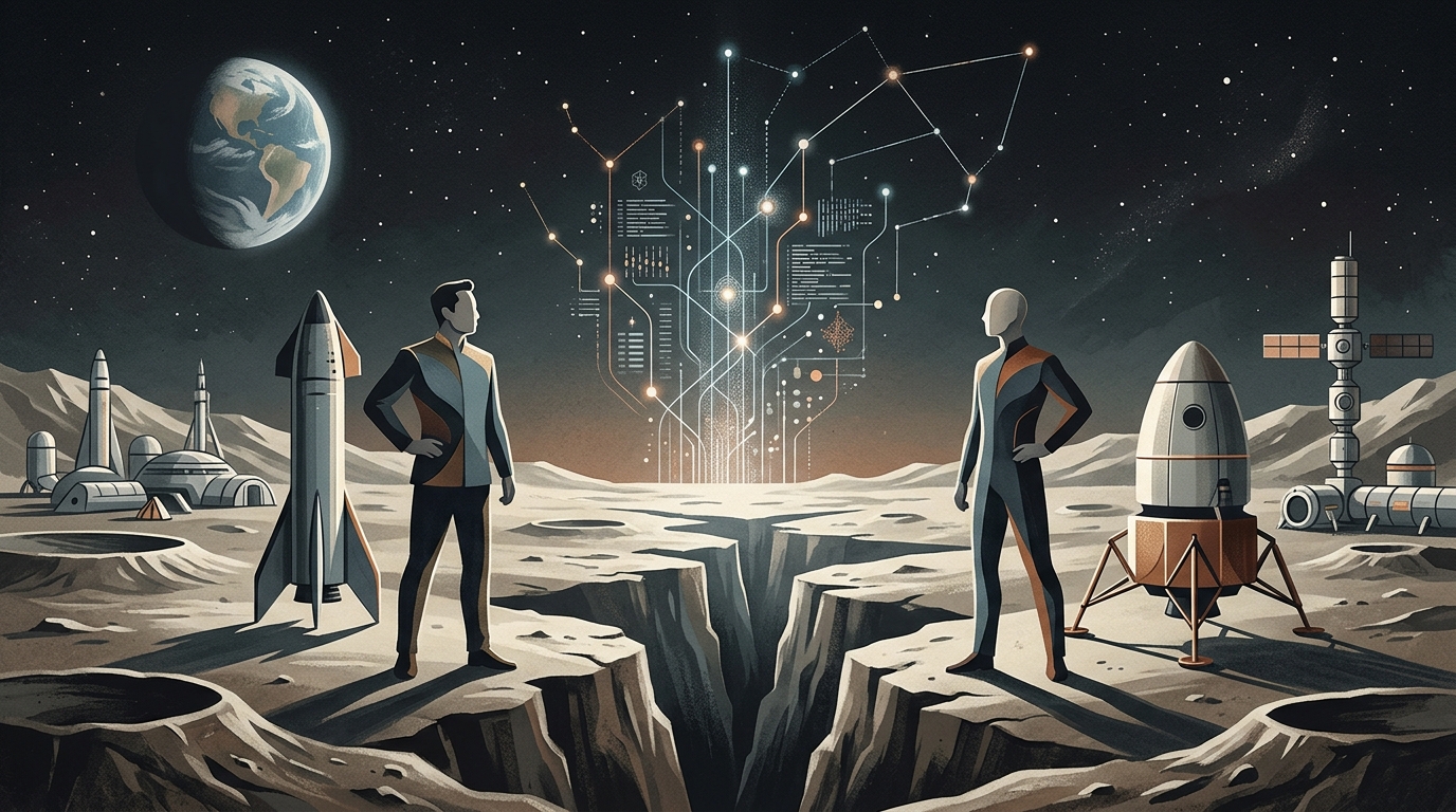 Musk vs. Bezos: The Lunar Stand-off and the AI Frontier in Deep Space
