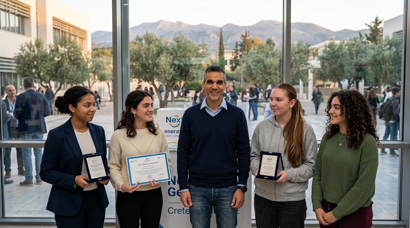Crete at the Forefront of Digital Innovation: Female Students Excel in the 9th Generation Next Competition